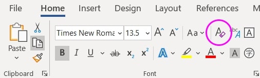 clear all unwanted formatting in word